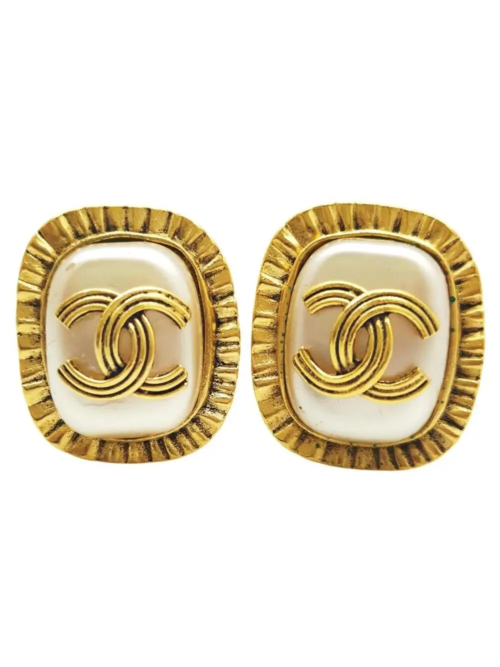 Chanel Cc Logo Clip-On Earrings Metal #246679C99B